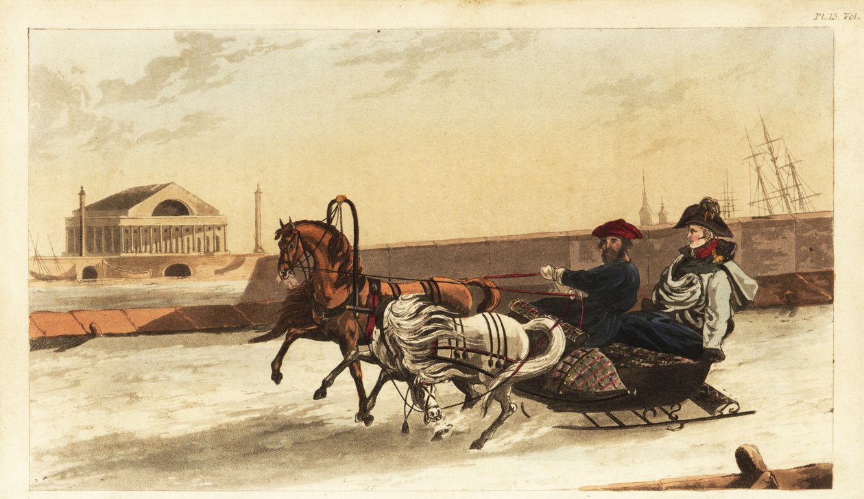 Rusya İmparatoru Alexander tarafından kışın kullanılan kızak by British School