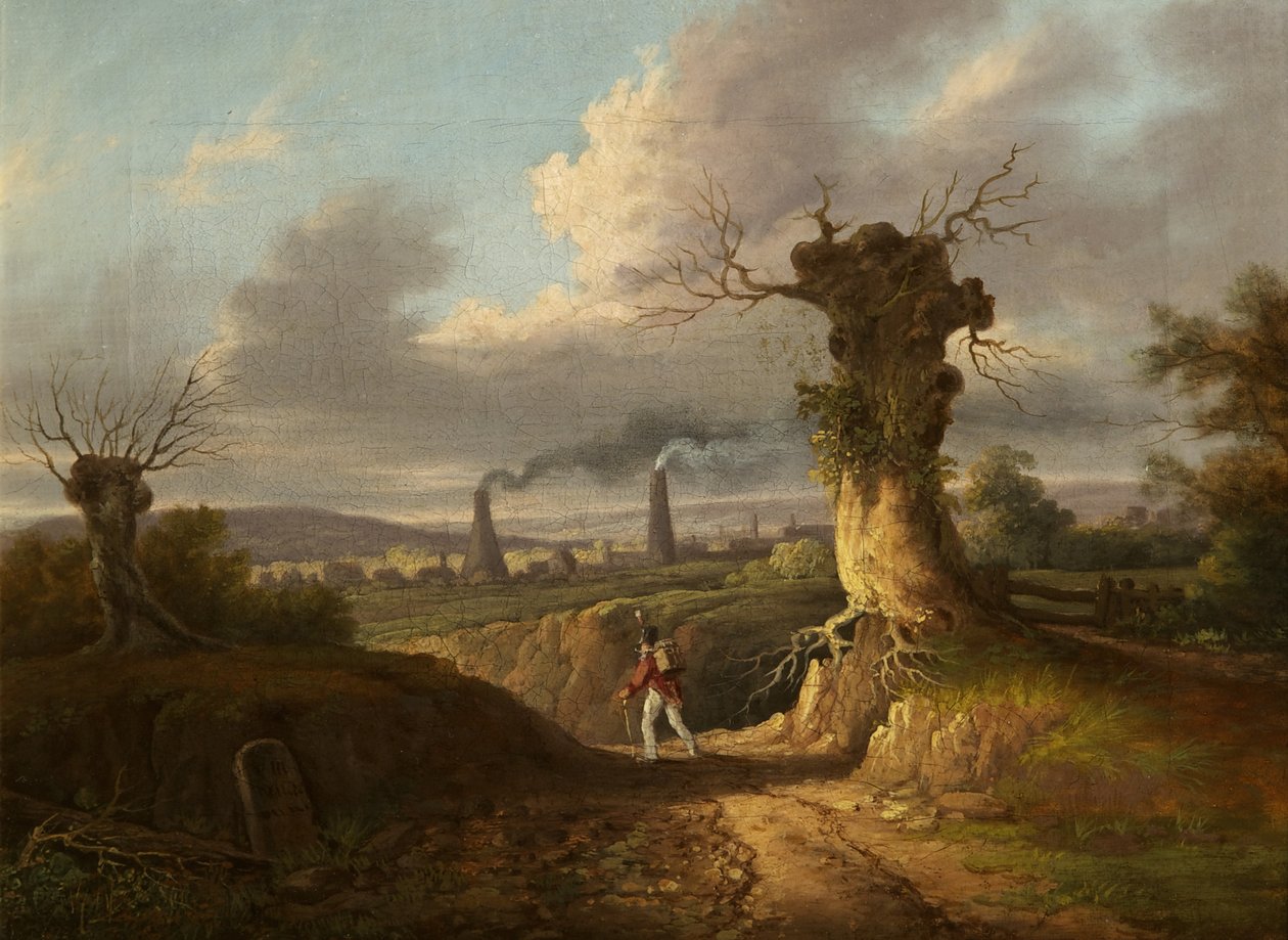 Eski Cam Eserler, Nailsea, c.1810 (tuval üzerine yağlı boya) by British School