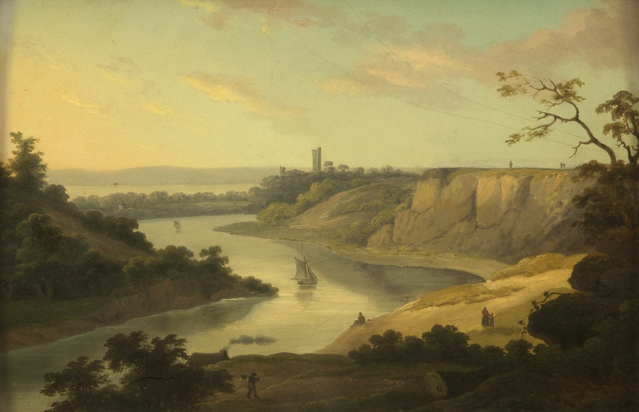 Avon Üzerinden Görünüm, c. 1800-10 (panelde yağ) by British School
