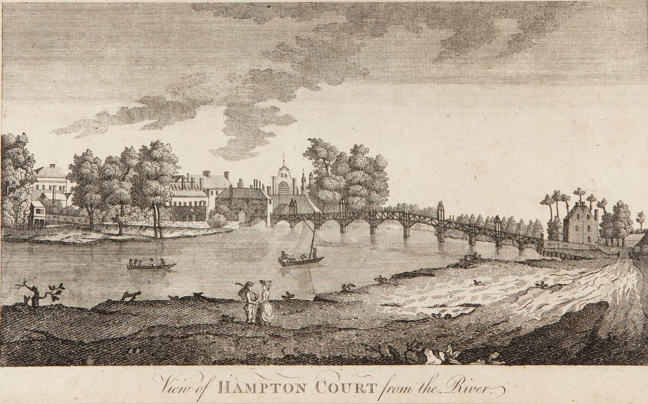 Nehirden Hampton Court'un görünümü by British School