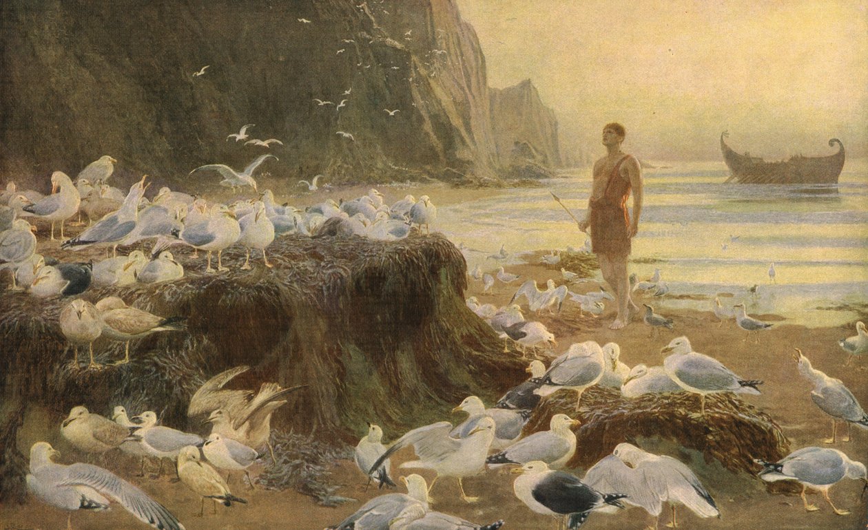 Eski Bir Dünya Gezgini, 1887, c1930. by Briton Riviere