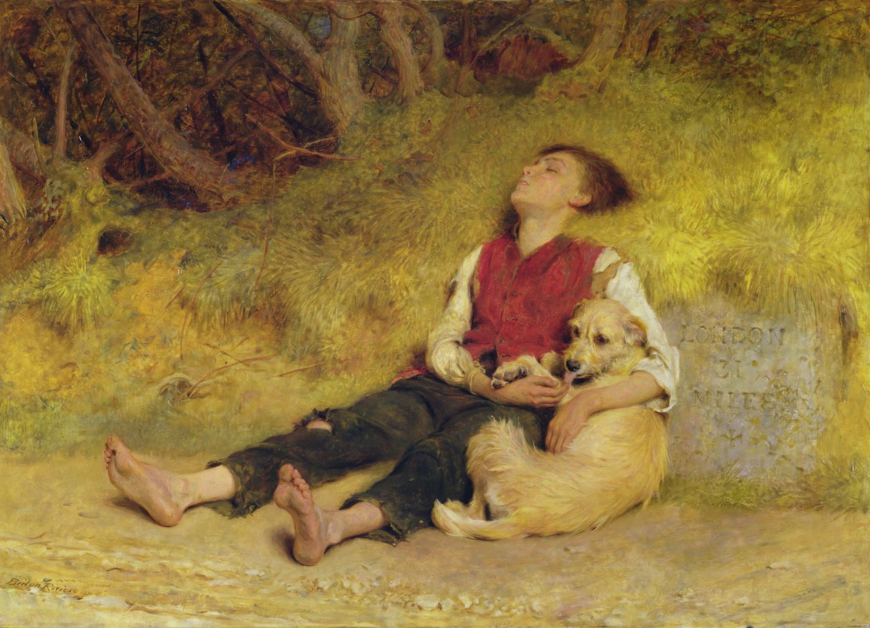 Tek Arkadaşı (tuval üzerine yağlıboya) by Briton Riviere