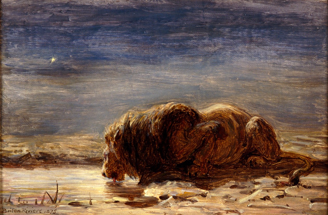 Kral içer, 1875 by Briton Riviere