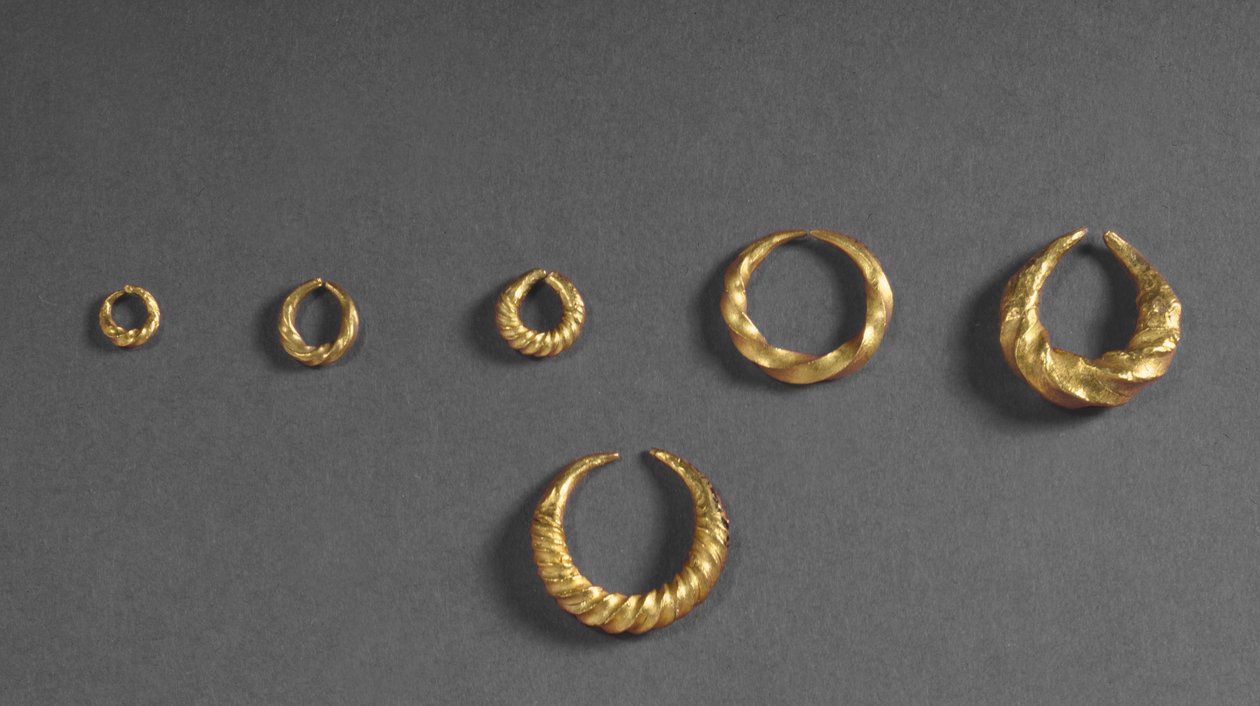 Fresn-la-Mere'den mücevherler, Fransa altın by Bronze Age