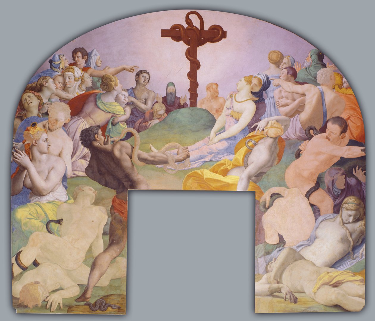 Bronz yılanın hayranlığı by Agnolo Bronzino