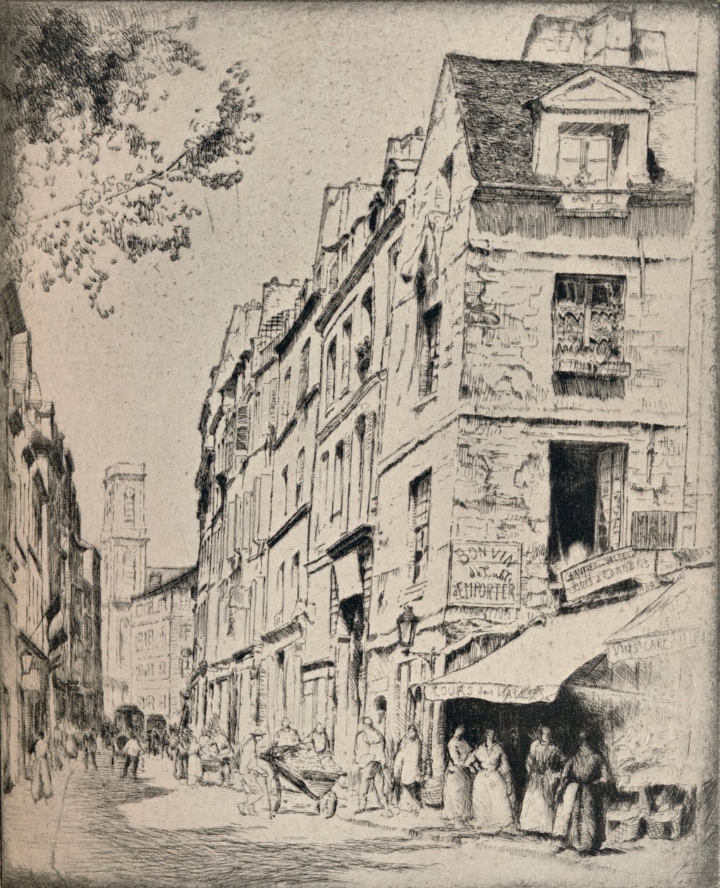 Halles Avlusu, Rue St Jacques, 1915 by Bror Julius Olsson Nordfeldt