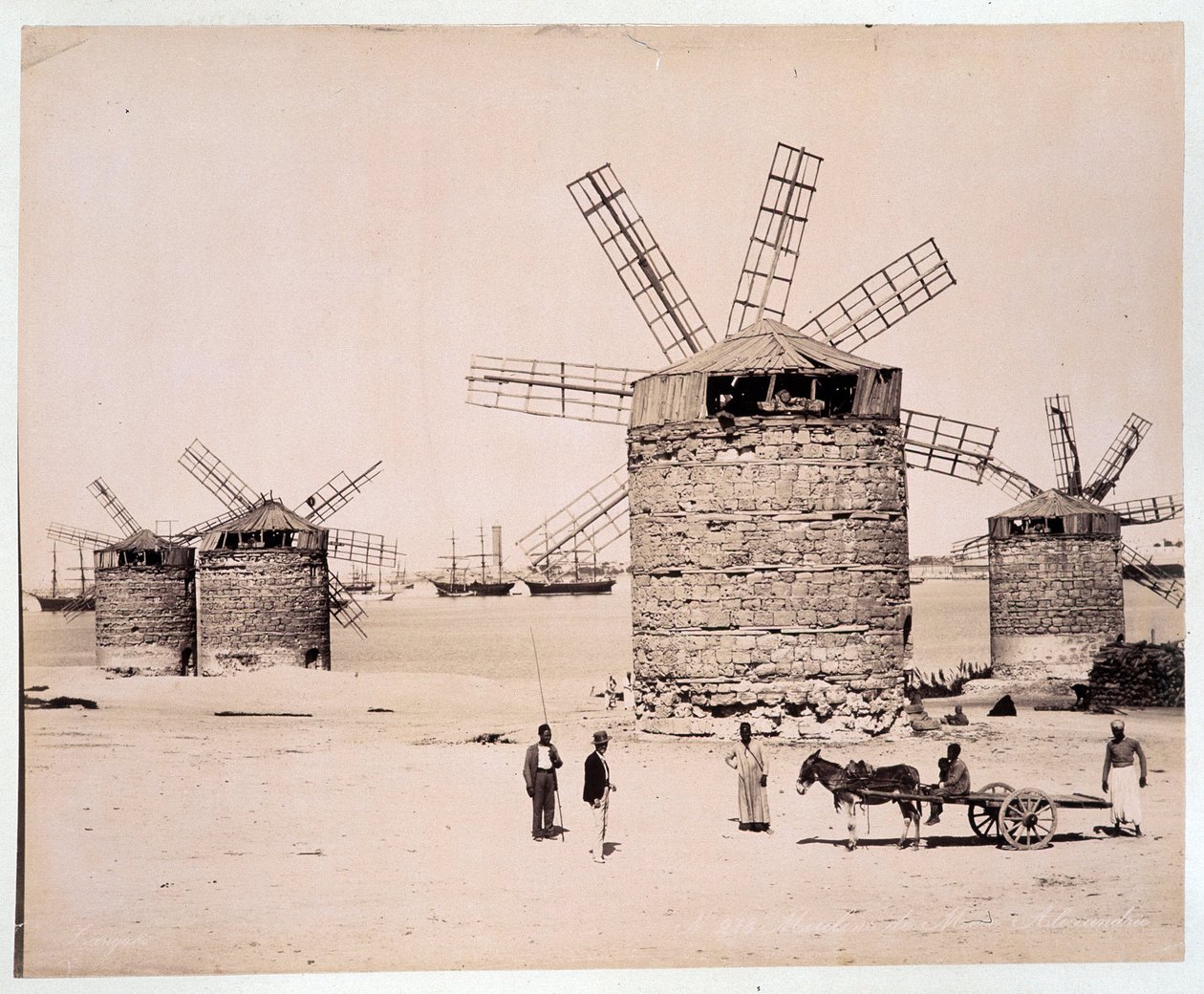 Moulins a Alexandria - Zangali kardeşler tarafından fotoğraf, 19. yüzyılın sonlarında by Brothers Zangaki