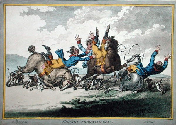 Hounds Throwing Off, James Gillray (1756-1815) tarafından kazınmış, 1800