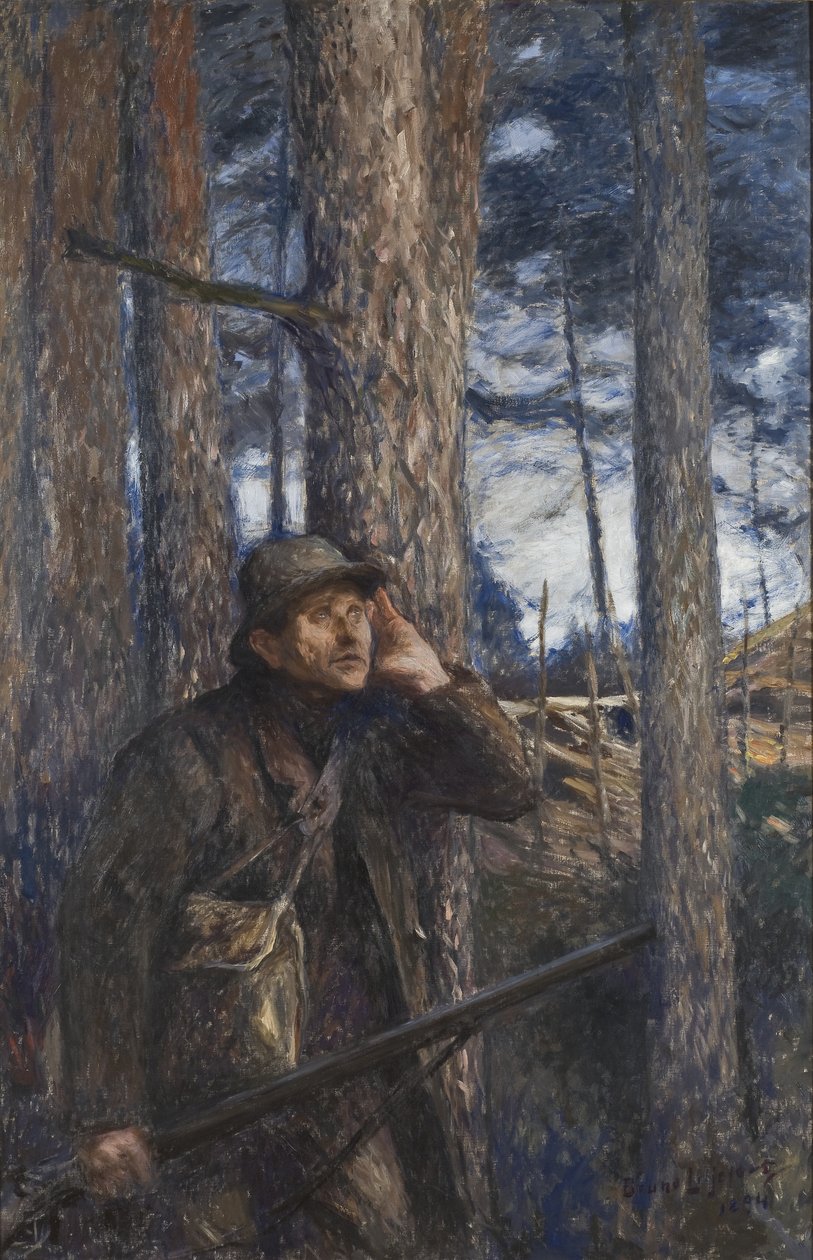 Bir Kaçak Avcı, 1894 by Bruno Andreas Liljefors