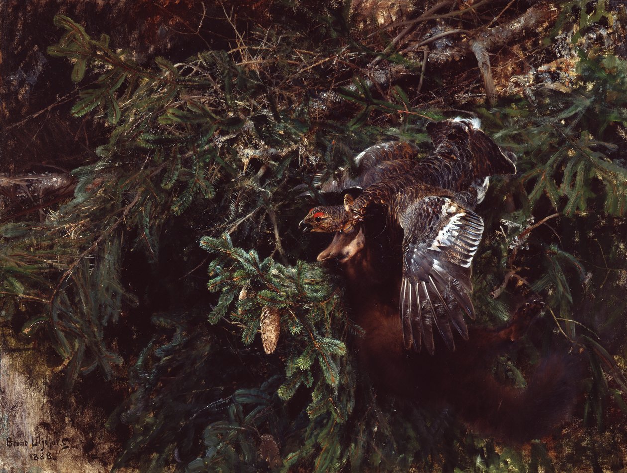 sansar ve blackcock by Bruno Andreas Liljefors
