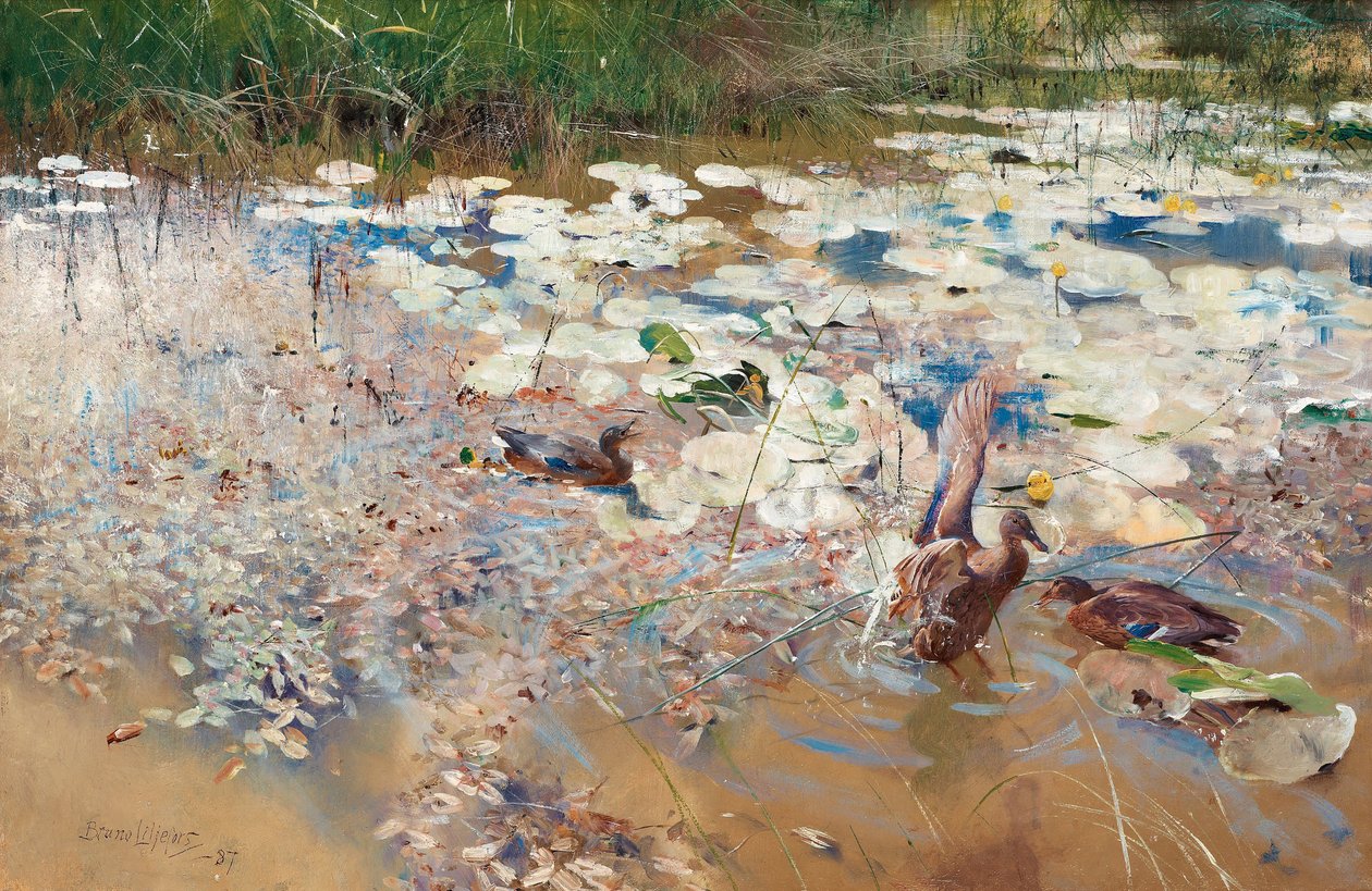 Yaban Ördekleri, 1887. by Bruno Andreas Liljefors