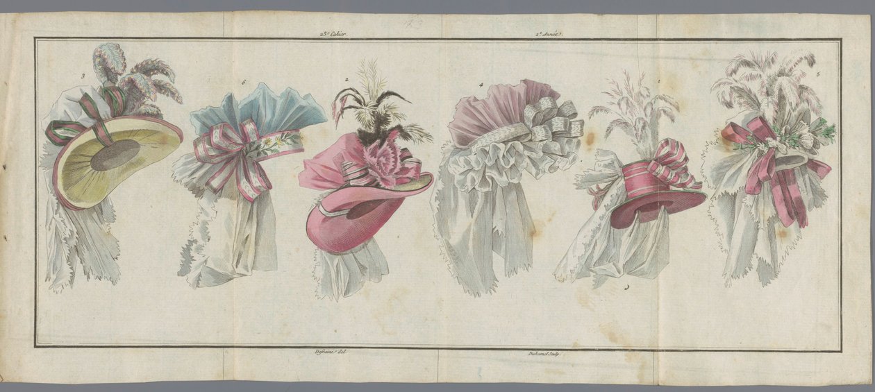 Yeni Fransız ve İngiliz Modası Dergisi, 20 Temmuz 1787, 25. defter, 2. yıl by Buisson