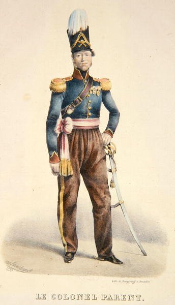 Albay Pierre Joseph Parent (d.1881) c.1831 (renkli taş) by Burggraaf Burggraaf