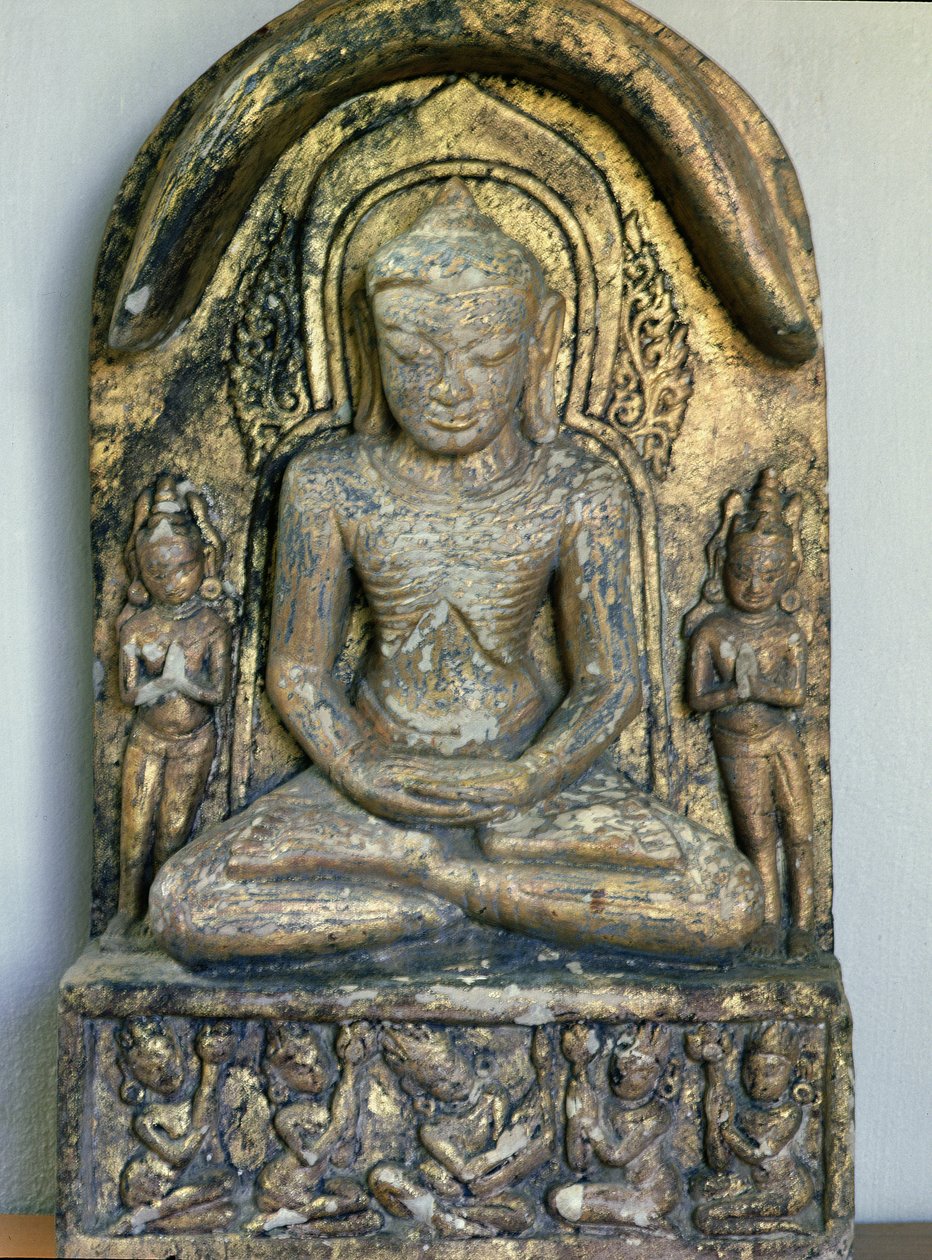Meditasyonda oturan Buda by Burmese School