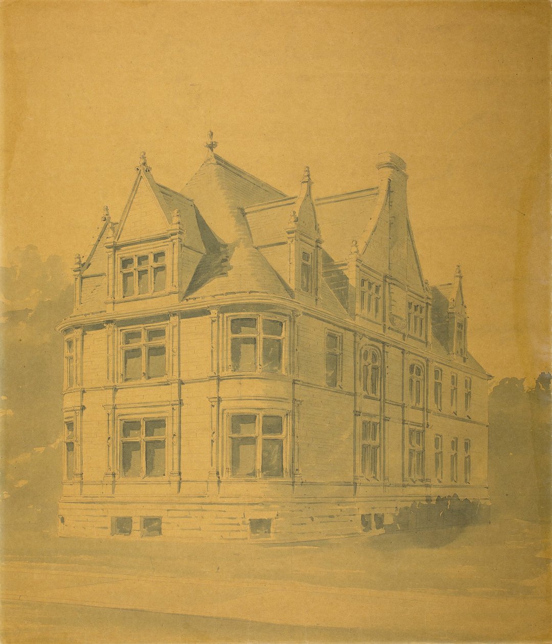 William J. Goudy Evi, Chicago, Illinois, Perspektif by Burnham and Root
