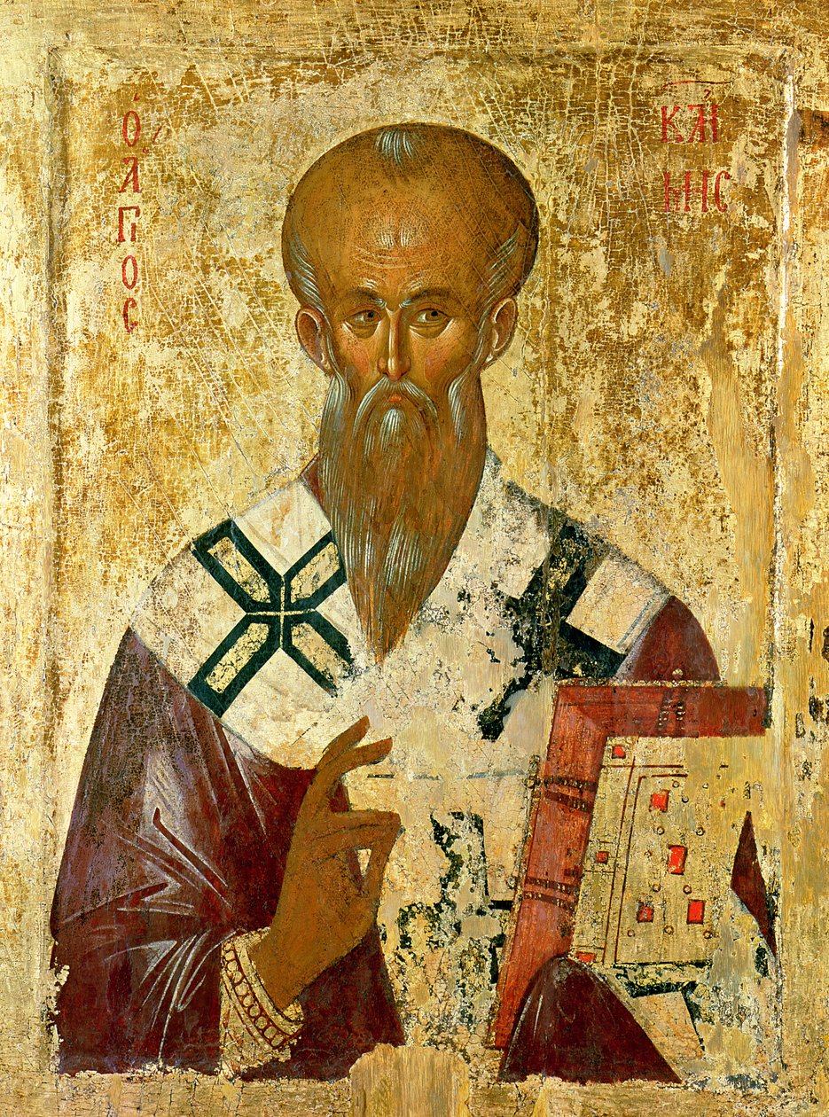 Aziz Clement, 14-15. yüzyıl (panelde tempera) by Byzantine