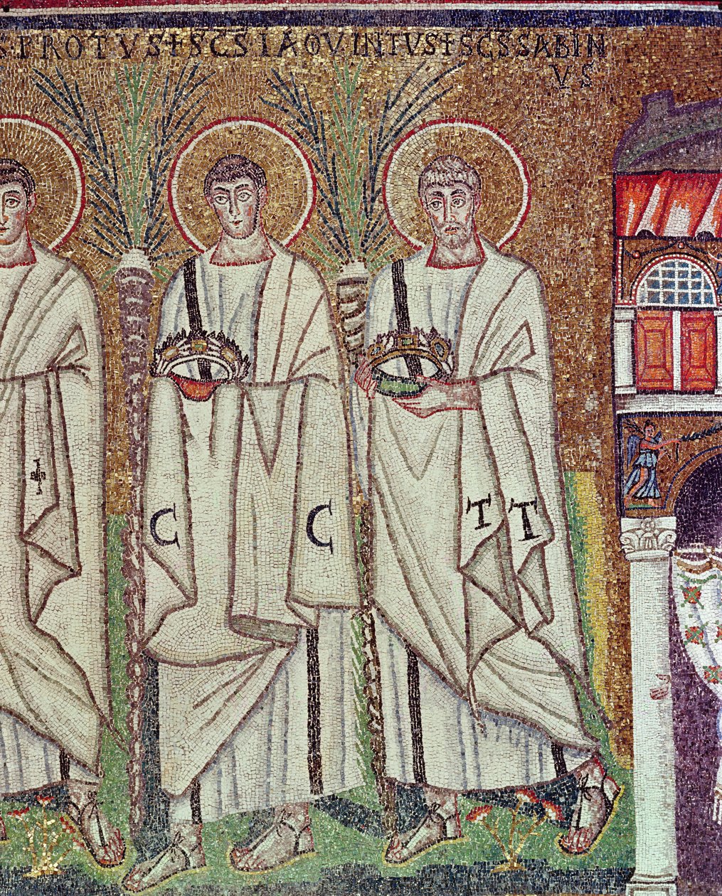 Şehitler Alayı, 527-99 (mozaik) (58071 detayı) by Byzantine School