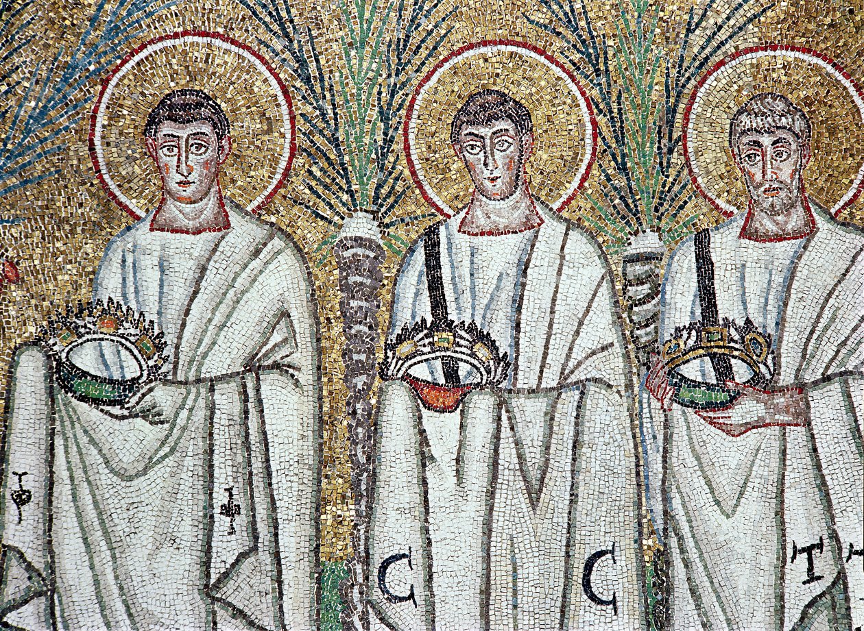 Şehitler Alayı, 527-99 (mozaik) (58071 detayı) by Byzantine School