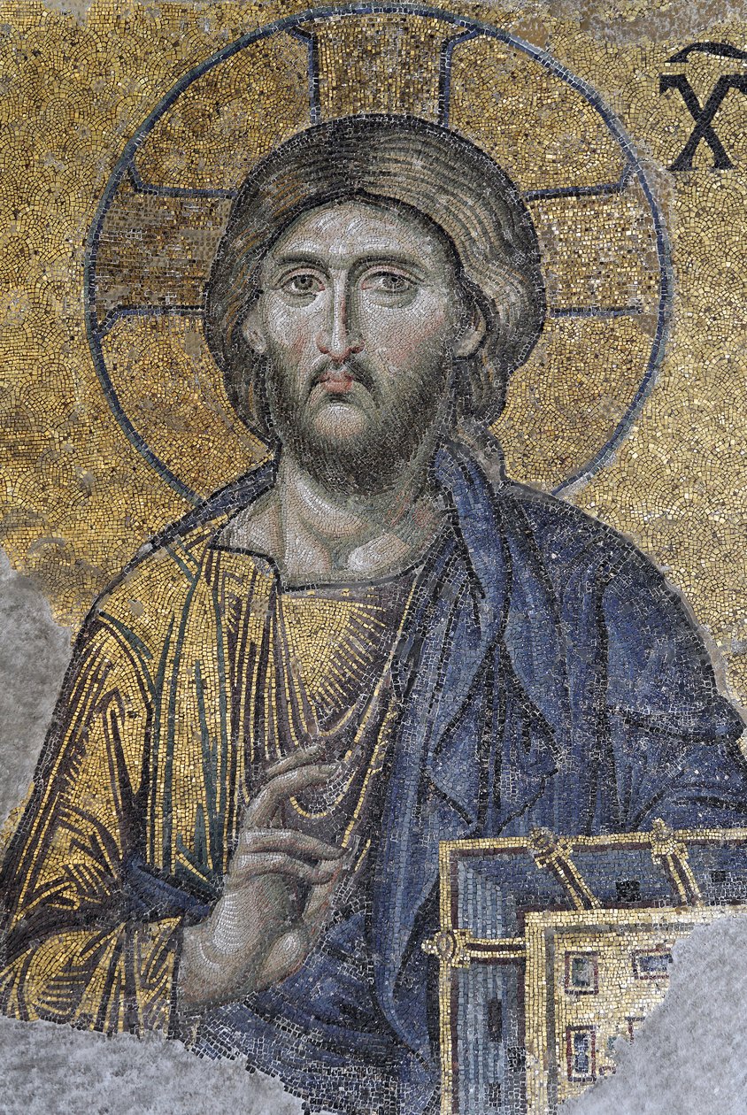 İsa pantokrator veya Mesih İsa, c.1261 (mozaik) by Byzantine