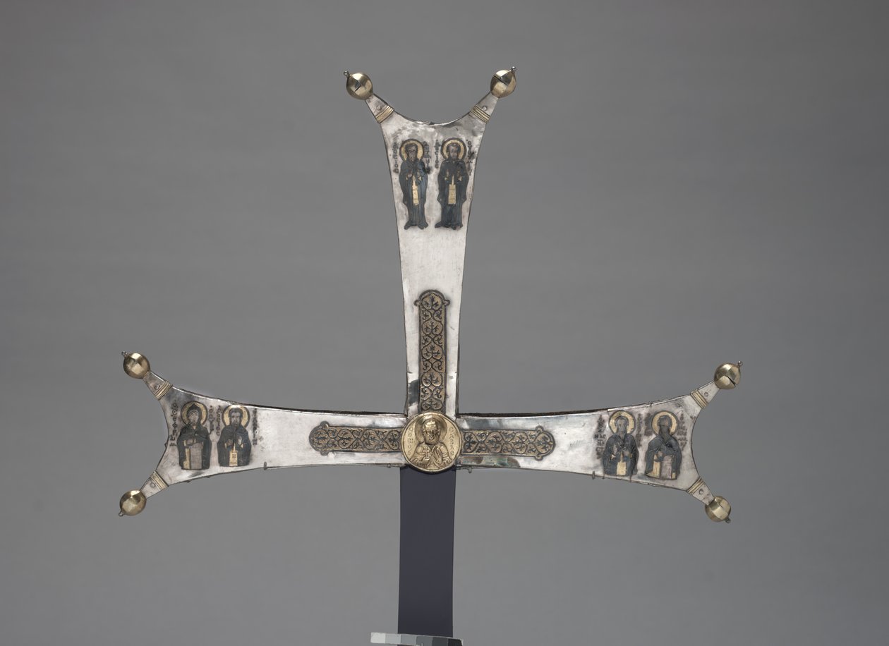 Alay Haçı Parçası, c.1050 (gümüş yaldızlı, niello) by Byzantine