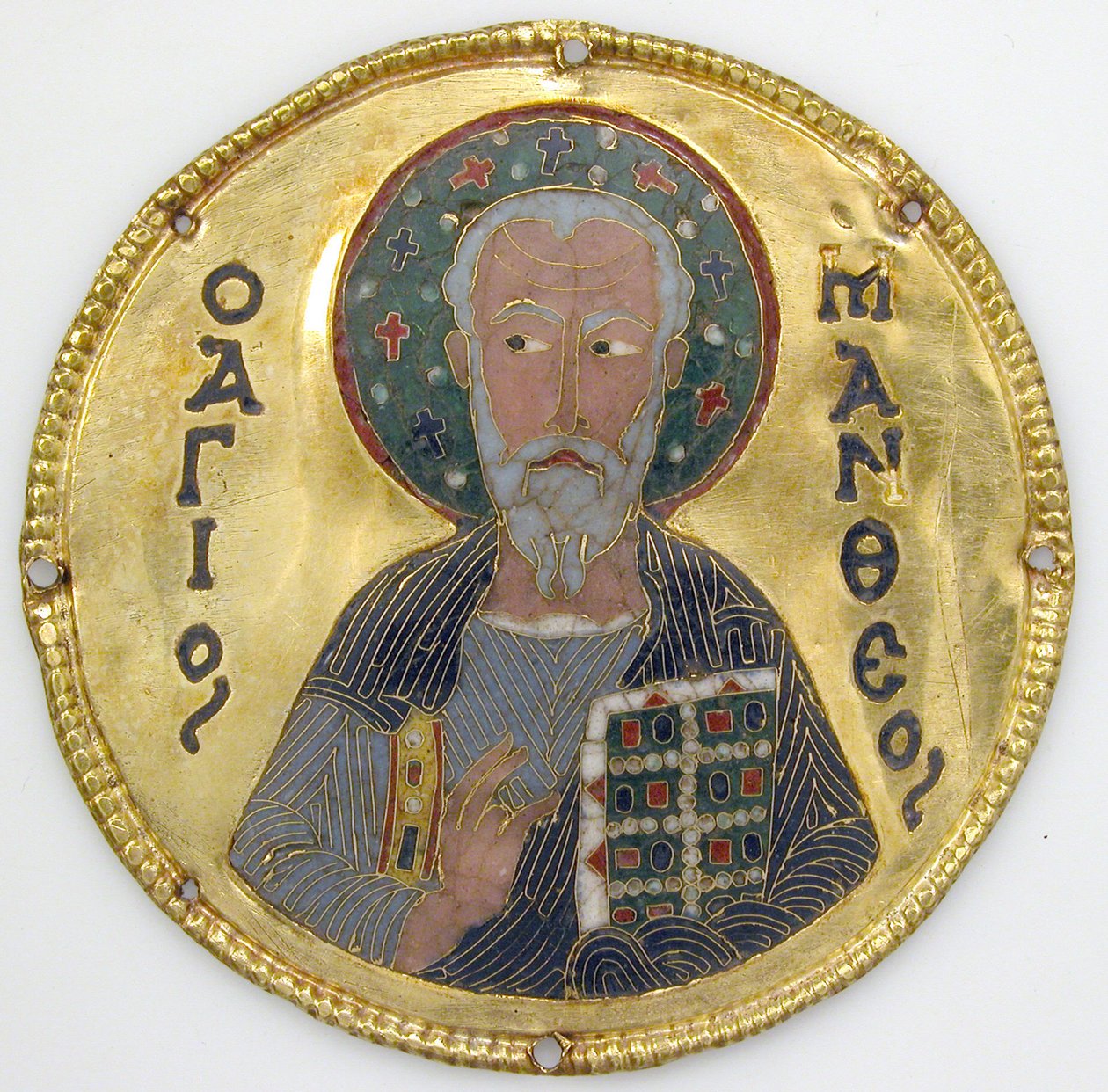 İkon Çerçevesinden Aziz Matta Madalyon, c.1100 (altın, gümüş ve emaye işi emaye işi) by Byzantine