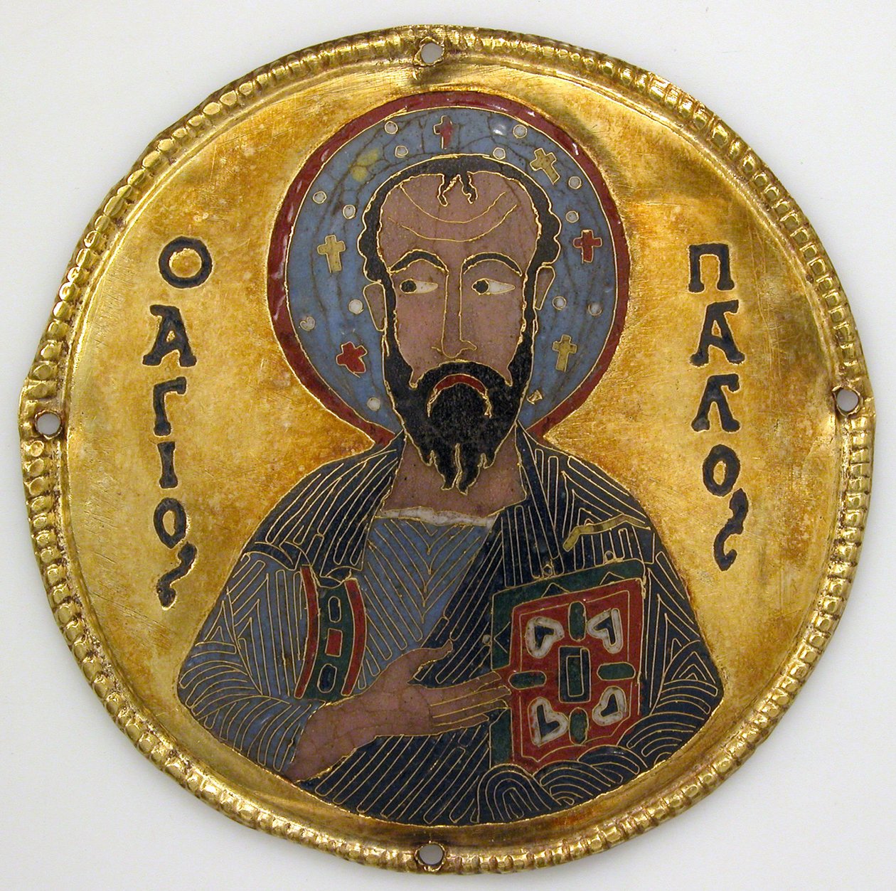 İkon Çerçevesinden Aziz Paul Madalyon, c.1100 (altın, gümüş ve emaye işi) by Byzantine