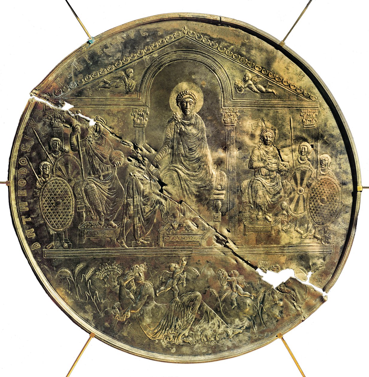 Theodosius I (346-395), MS 4. yüzyıla ait Missorium (büyük gümüş tabak) (gümüş) by Byzantine