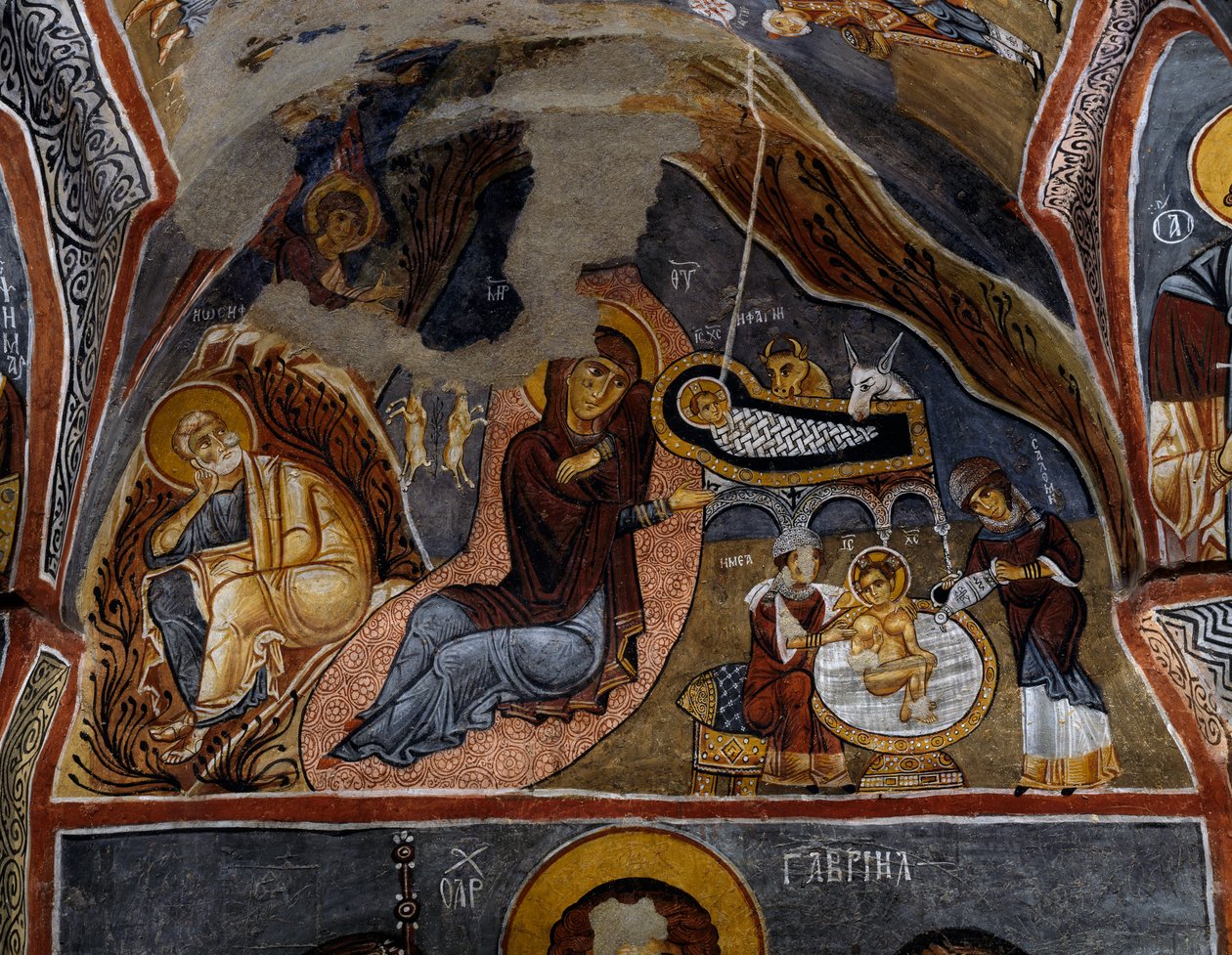 Doğuş, Bizans freski (12. yüzyıl), Karanlık Kilise (Karanlık Kilise) (12.-13. yüzyıl), Göreme (Unesco Dünya Mirası Listesi) by Byzantine
