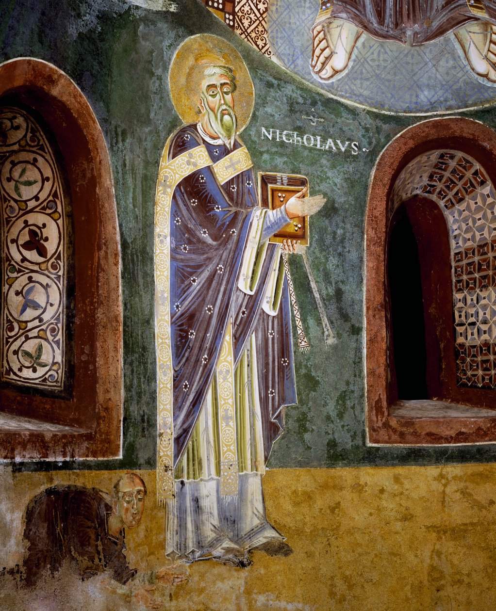 Aziz Nicola, detay (fresk) by Byzantine