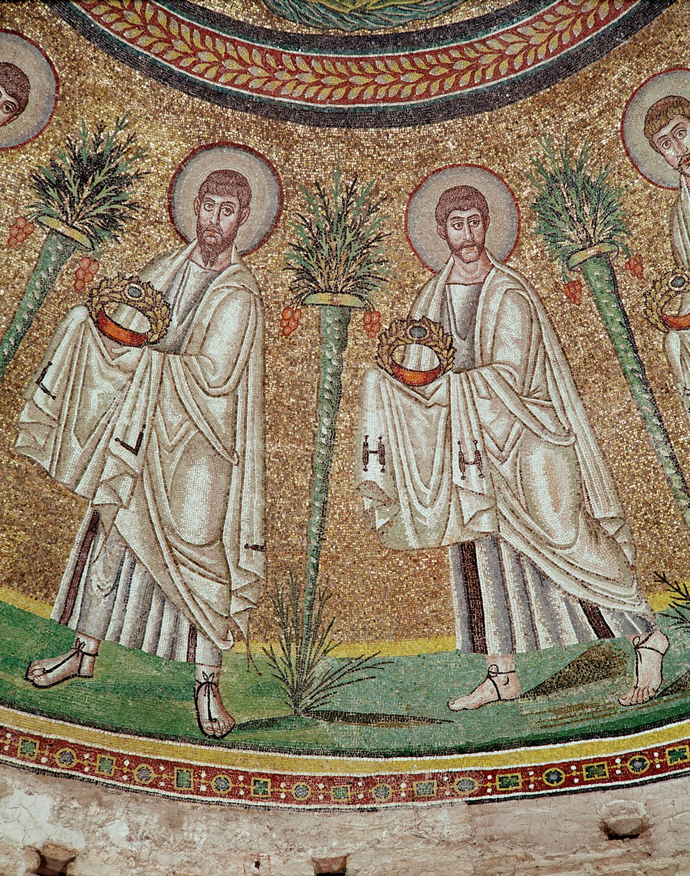 İki havari (mozaiğin detayı, 5. yüzyıl) by Byzantine