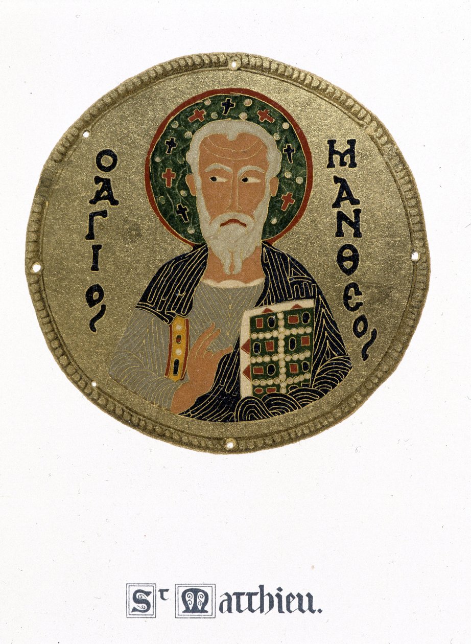 Saint Mathieu - N. Kondakow tarafından “” Bizans emayelerinin tarihi ve anıtları” içinde by Byzantine Byzantine