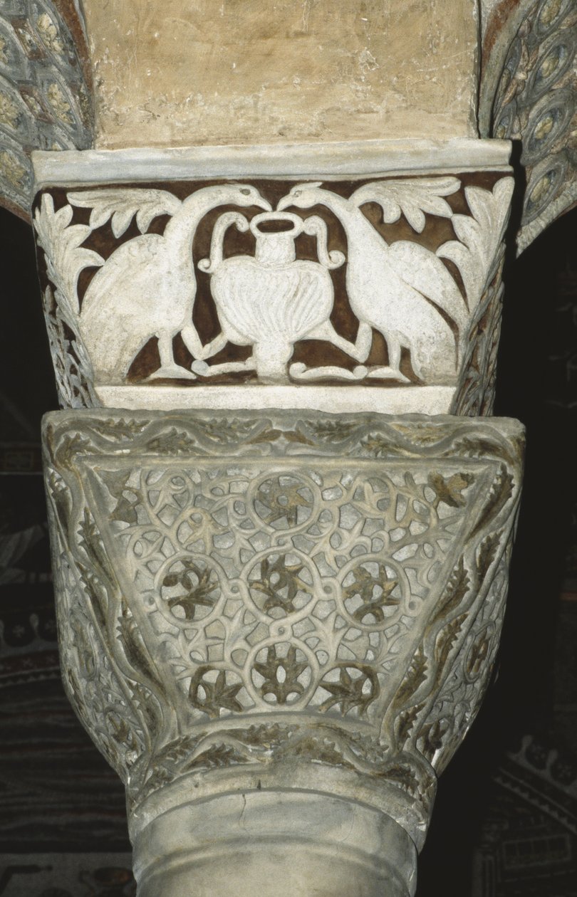 İçten dekore edilmiş sermaye by Byzantine School