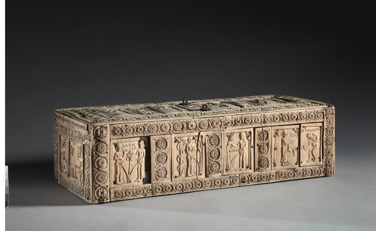 Adem ve Havva Manzaralı Fildişi Kutu, 1000-1100