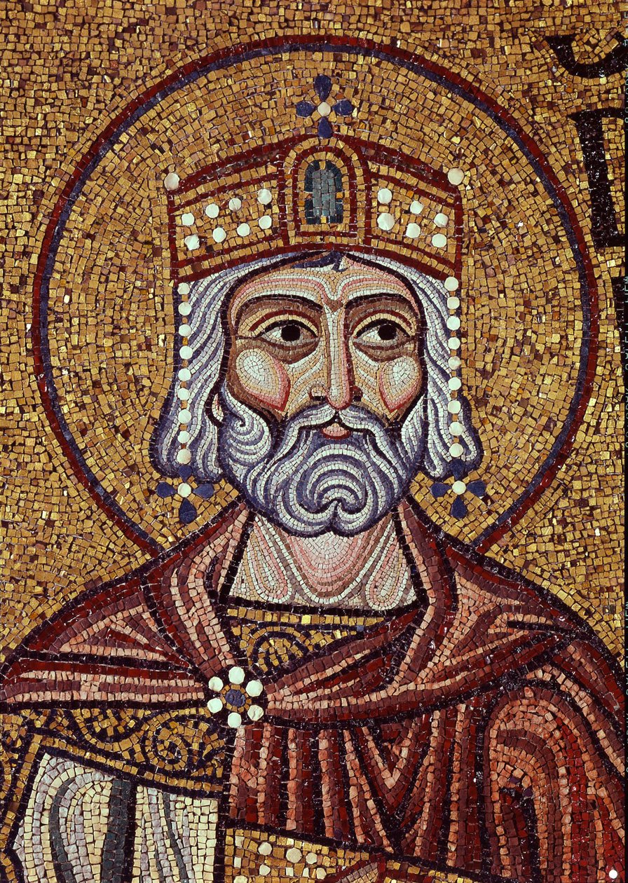 Kral Davut (MÖ 10. yüzyıl). Bizanslı bir ustanın eseri, mozaik, Venedik (İtalya) San Marco Bazilikası
