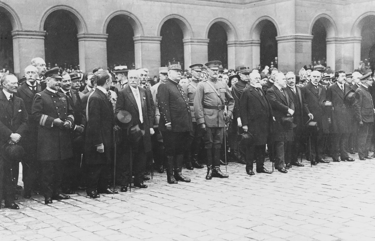 Mareşal Joffre, General Pershing ve Başkan Poincaré, Fransa