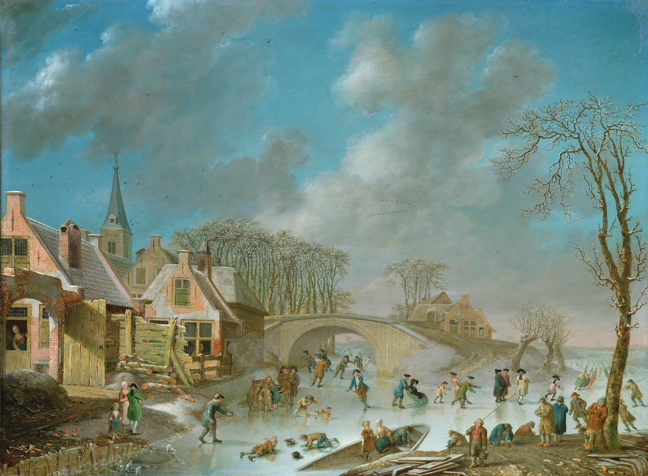 Patenciler ile Kış Manzarası, 18. yüzyıl by C. Kuipers