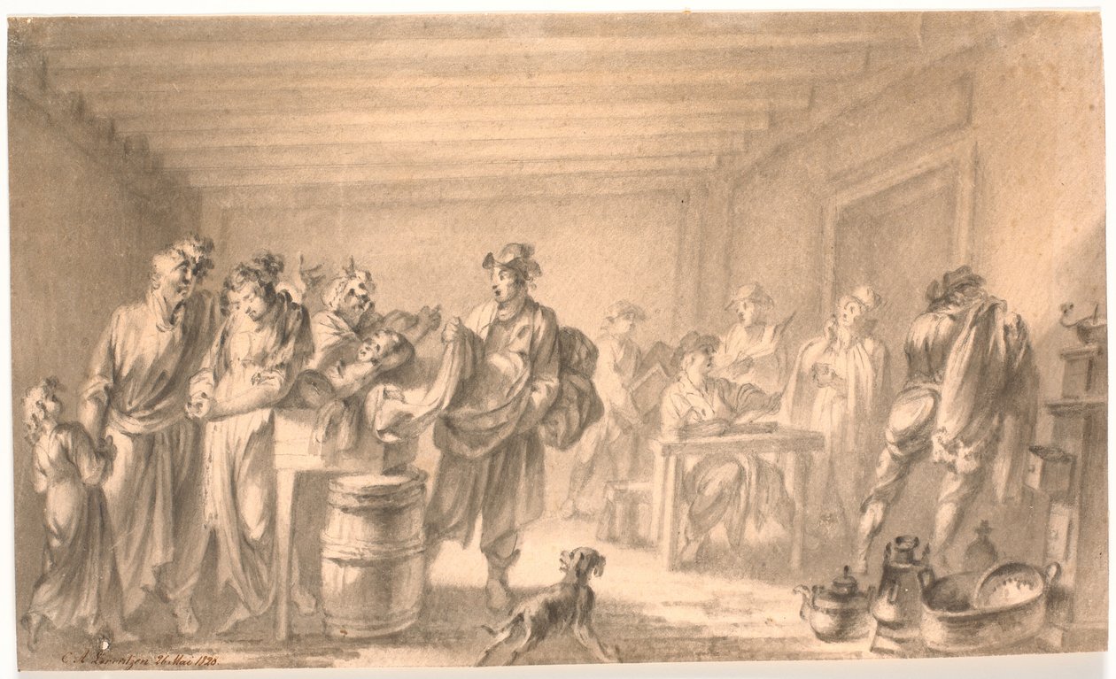 Bir haciz sahnesi by C.A. Lorentzen