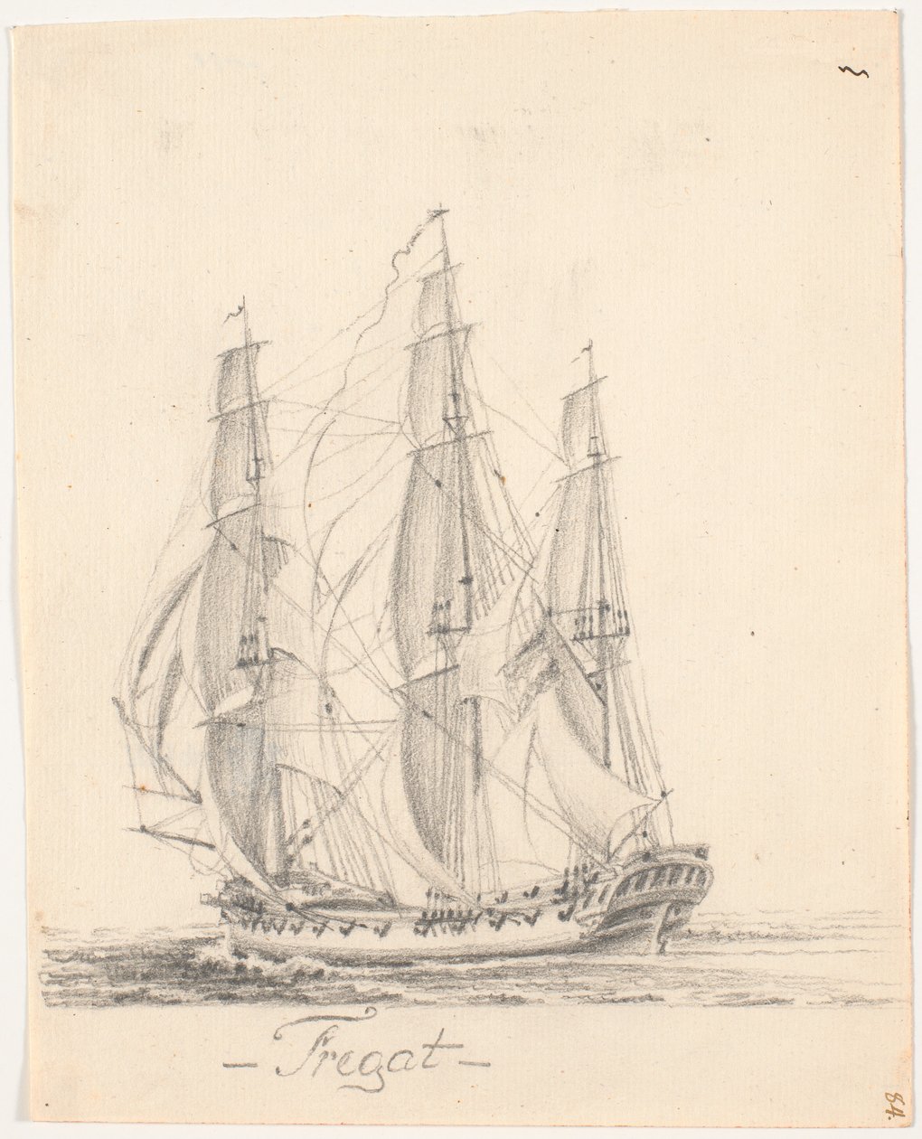 Tam yelkenler için firkateyn by C.A. Lorentzen