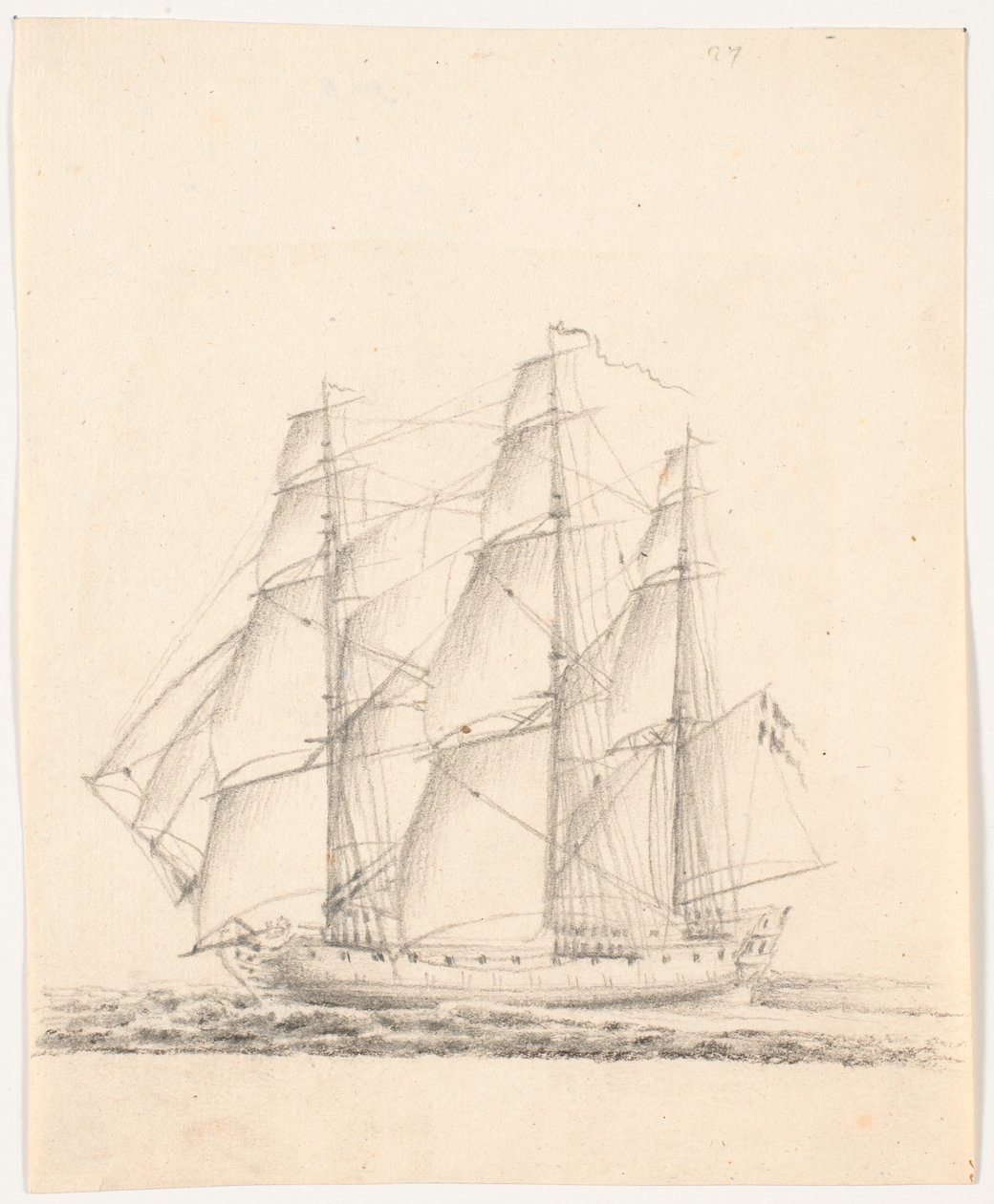 Tam yelkenler için donanma gemisi by C.A. Lorentzen