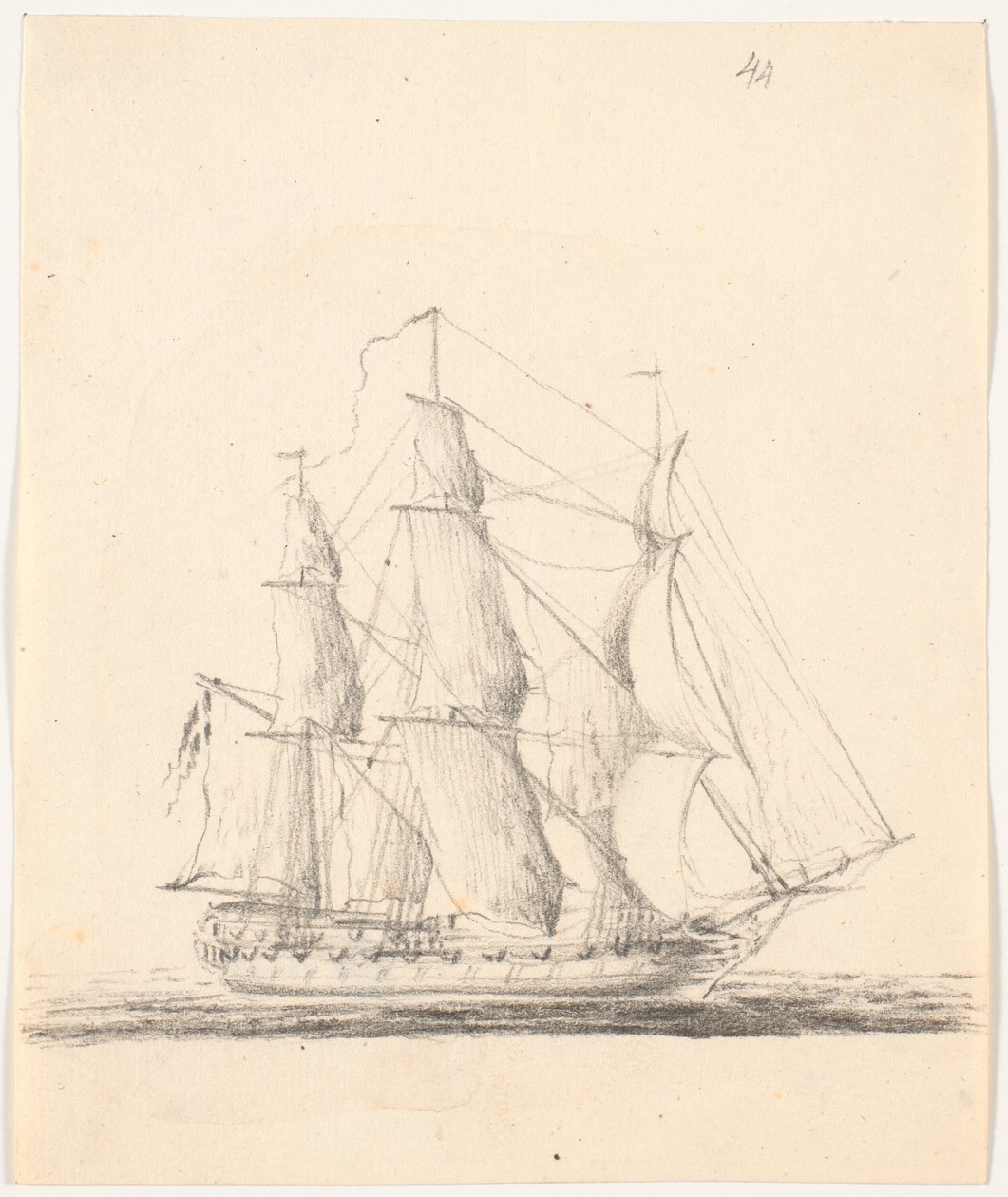 Tam yelkenler için donanma gemisi by C.A. Lorentzen