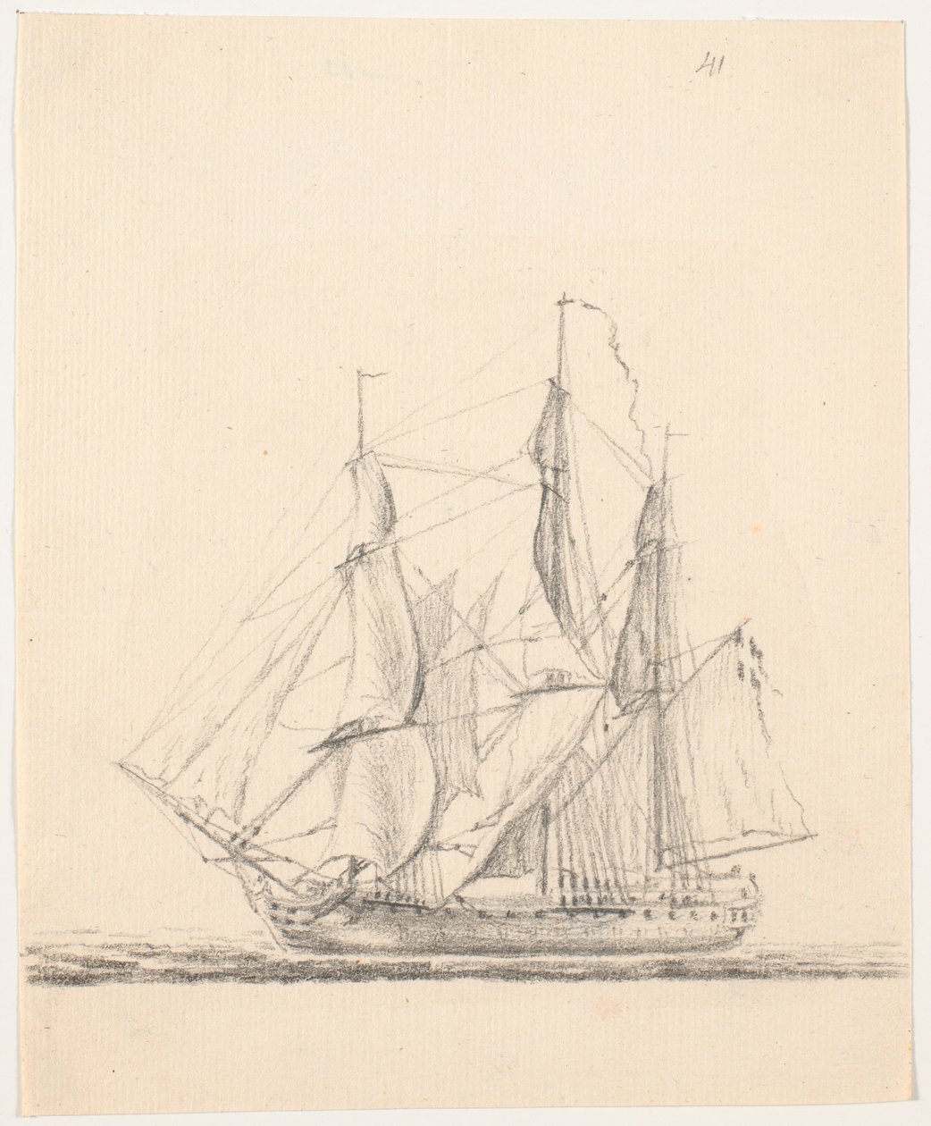 Tam yelkenler için donanma gemisi by C.A. Lorentzen