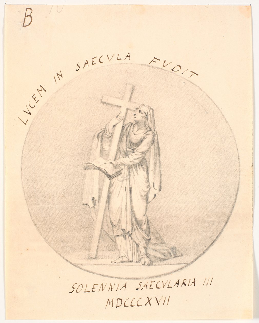 Alegorik kadın figürlü madalyon by C.A. Lorentzen