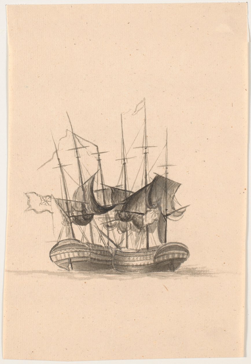 iki İngiliz savaş gemisi by C.A. Lorentzen