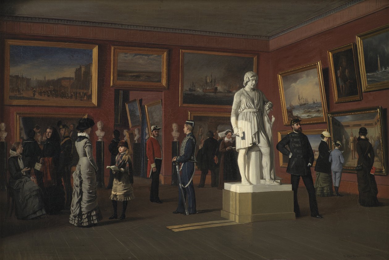 Christiansborg Sarayı'ndaki Kraliyet Resim Koleksiyonundaki Odalardan Biri by C.C. Andersen