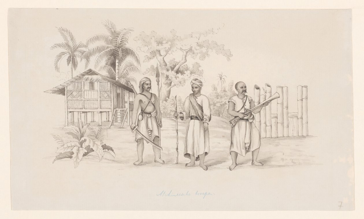 Atchinean birlikleri (nesne üzerindeki başlık) by C.D. Wulf (attributed to)