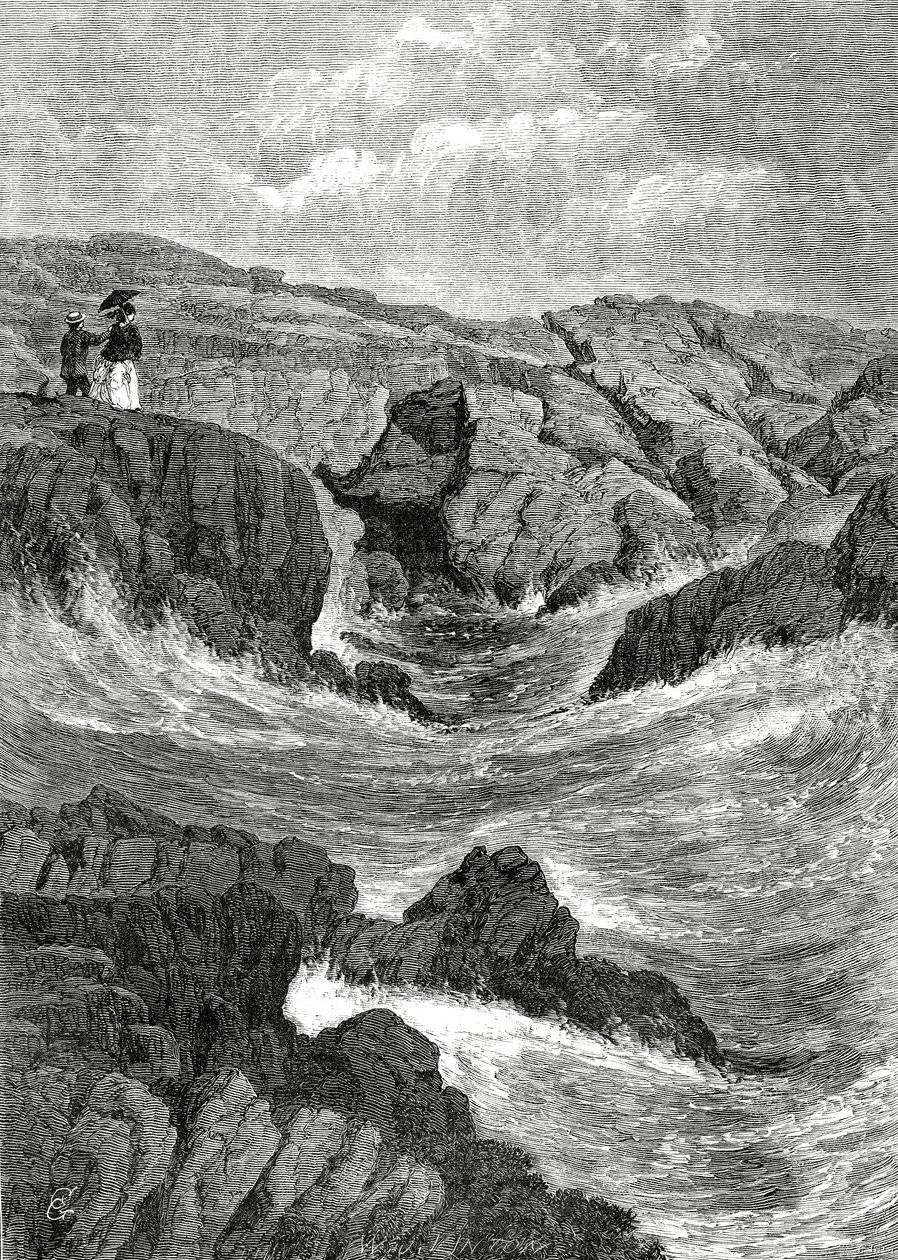 Spouting Cave, Newport, Rhode Island, ABD, 4 Mayıs 1872 by C.G. Griswold