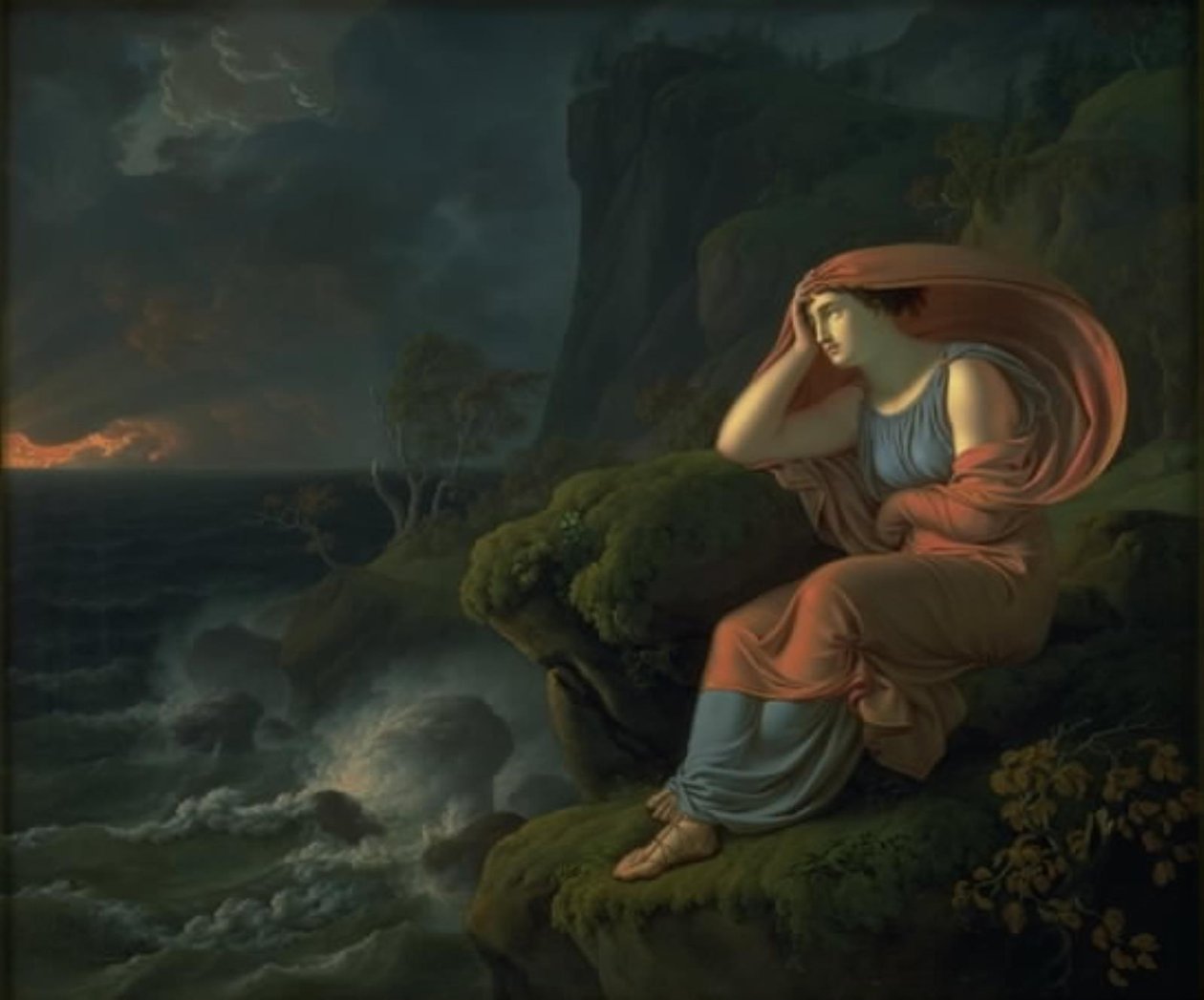 Alcyone Kocasını Boşuna Bekliyor. Ovid: Metamorfozlardan Bölüm by C.G. Kratzenstein Stub