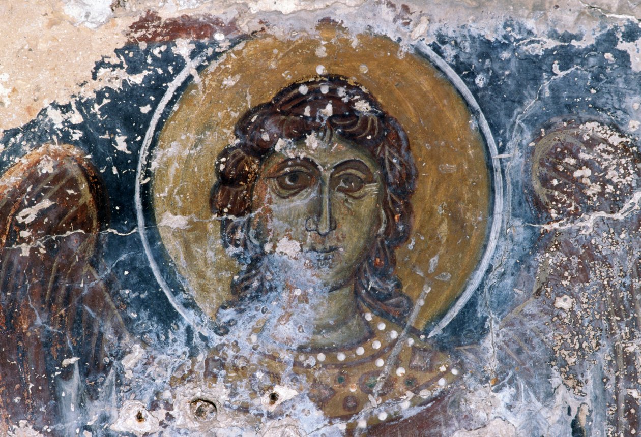 Agia Anna kilisesinde İsa freski by J.B. and Brown J. Rowbotham