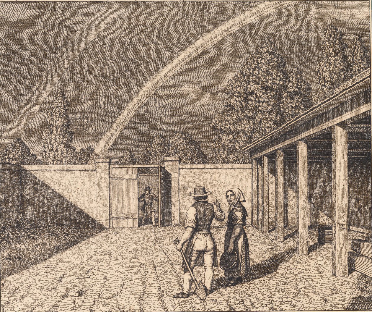 Çift gökkuşağı. "Doğrusal Perspektif" için İllüstrasyon, Plaka V by Christoffer Wilhelm Eckersberg