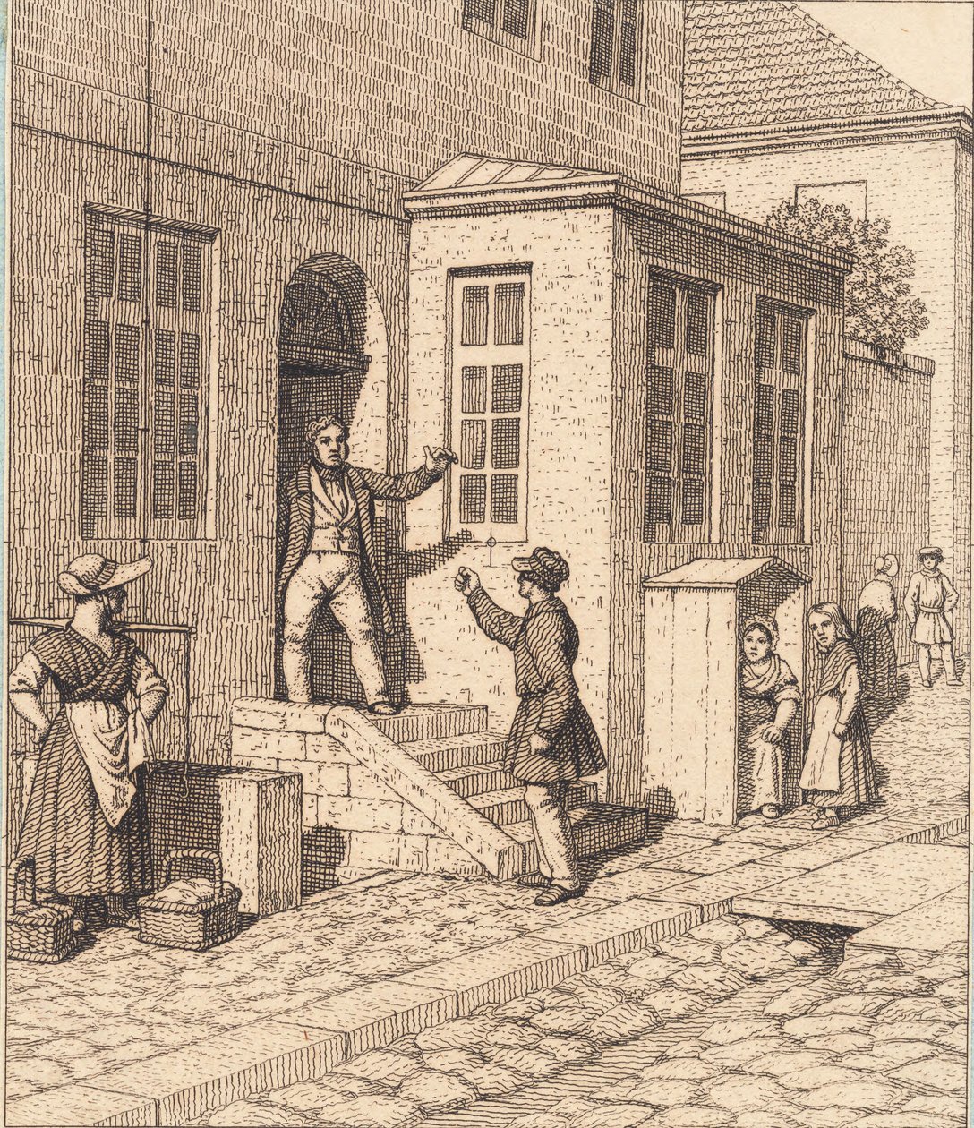 Bir sokak sahnesi. "Doğrusal Perspektif" için İllüstrasyon, Plaka VII by Christoffer Wilhelm Eckersberg